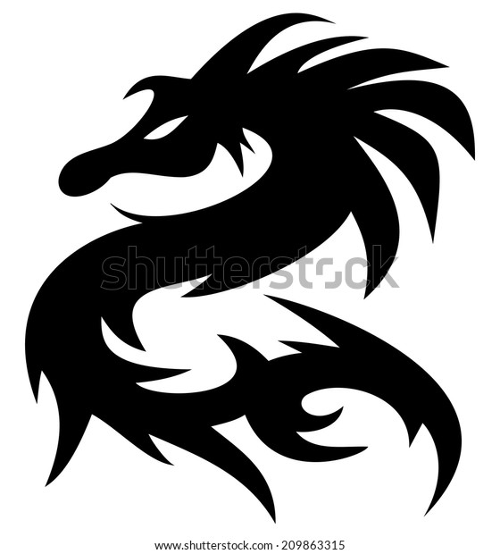 Dragon Tattoo Stock Vector (Royalty Free) 209863315 | Shutterstock