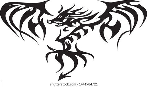 dragon tattoo art vector abstract