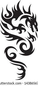 Dragon tattoo art vector eps 