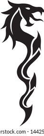 dragon tattoo art vector illustration