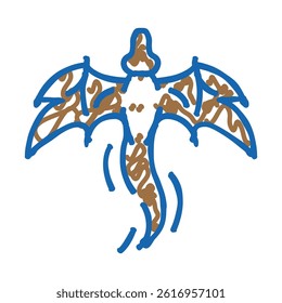 dragon tattoo art vintage doodle icon sketch vector. dragon tattoo art vintage sign. isolated symbol illustration