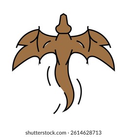 dragon tattoo art vintage line icon vector. dragon tattoo art vintage sign. isolated symbol illustration