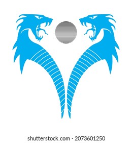Dragon tattoo with logo design.