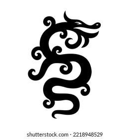 Dragon tattoo in medieval style
