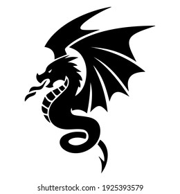 Dragon Tattoo Mockup. Dragon T-shirt Print. Vector image