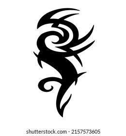 Dragon tattoo on white background