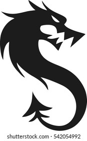 Dragon tattoo. Vector illustration