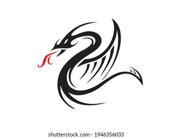 Dragon-Tattoo-Vektorgrafik-Design 