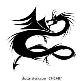 Dragon tattoo vector illustration for your design