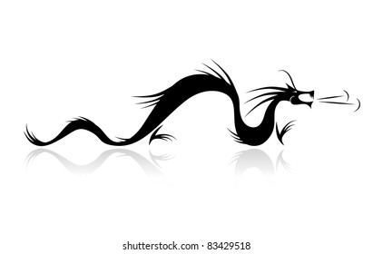 Dragon tattoo vector illustration for your design