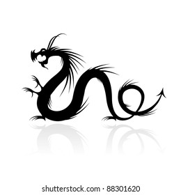 Dragon tattoo vector illustration for your design