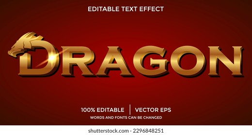 Dragon text effect, editable samurai and fighter text style