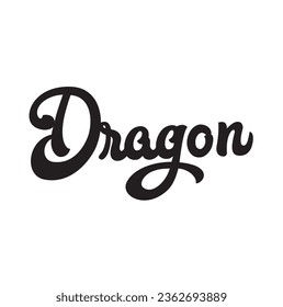 dragon text on white background.