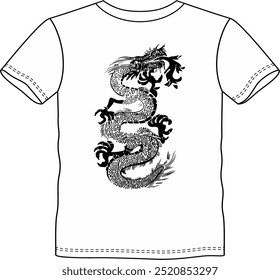 dragon textile t-shirt design graphic ethnic