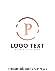 Dragon theme letter type P logo template, Vector logo for business and company identity 