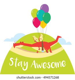 Dragon theme poster for kid