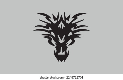 dragon themed logo and tattoo design.