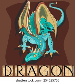 Dragon with title