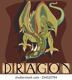 Dragon with title