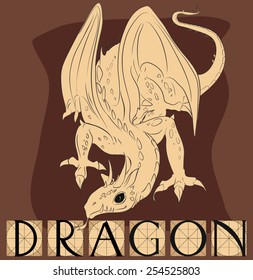 Dragon with title