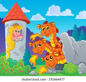 Dragon topic image 9 - eps10 vector illustration.
