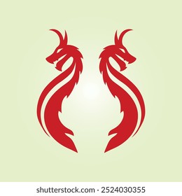Dragon trendy artwork beautiful abstract vector illustration colorful useful design.eps
