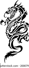 Dragon tribal tattoo