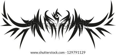 Dragon Tribal Tattoo Stock Vector (Royalty Free) 129791129 - Shutterstock