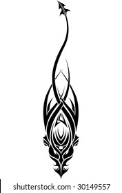 Dragon tribal tattoo design