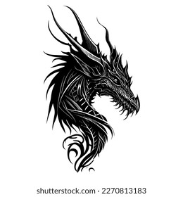 Dragon Tribal Tattoo Logo for Strength and Power Unleash Your Inner Fire