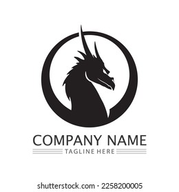 Dragon vector animals icon illustration design logo template