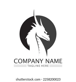 Dragon vector animals icon illustration design logo template
