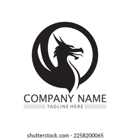 Dragon vector animals icon illustration design logo template