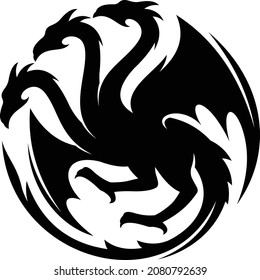 Dragon vector art design and illustration