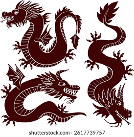 Dragon Vector Art Design silhouette