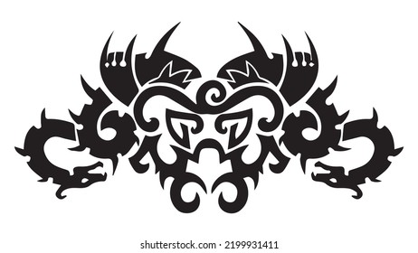 Dragon vector for art, icon, poster and tattoo