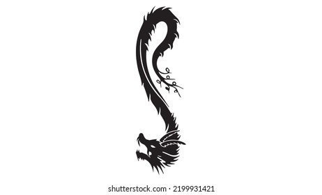 Dragon vector for art, icon, poster and tattoo