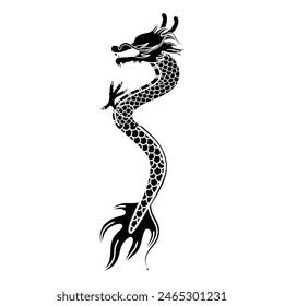 Dragon vector design , Black Dragon vector , Dragon vector