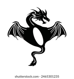 Dragon vector design , Black Dragon vector , Dragon vector