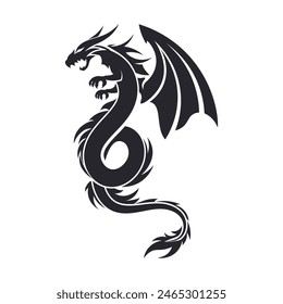 Dragon vector design , Black Dragon vector , Dragon vector