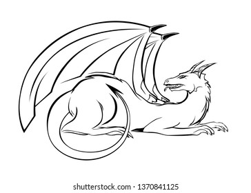 Flying Dragon Sketch Hd Stock Images Shutterstock