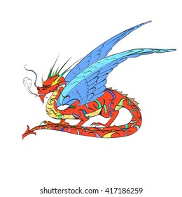 Dragon vector, the game character, winged