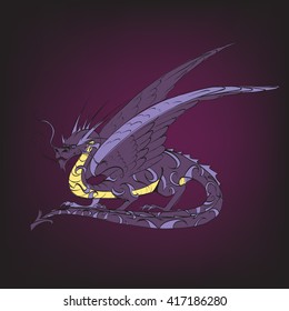 Dragon vector, the game character, winged