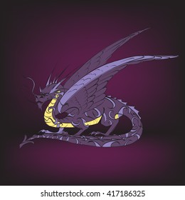 Dragon vector, the game character, winged
