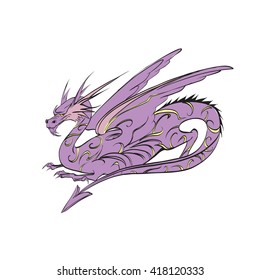 Dragon vector, the game character, winged