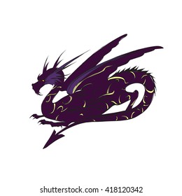 Dragon vector, the game character, winged