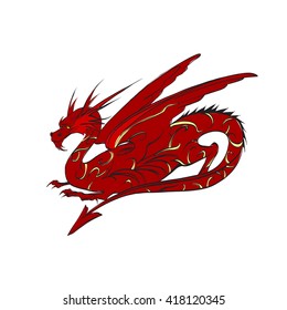 Dragon vector, the game character, winged