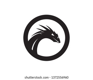 Dragon vector icon illustration design logo template