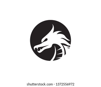 Dragon vector icon illustration design logo template
