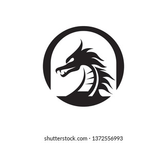 Dragon vector icon illustration design logo template